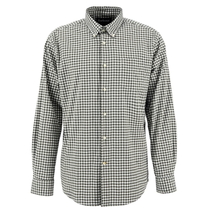 Barbour Gingham Aukside Regular Shirt - Olive