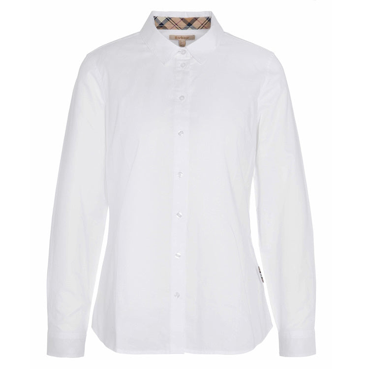 Barbour Ladies Derwent Shirt - White/Hessian Tartan