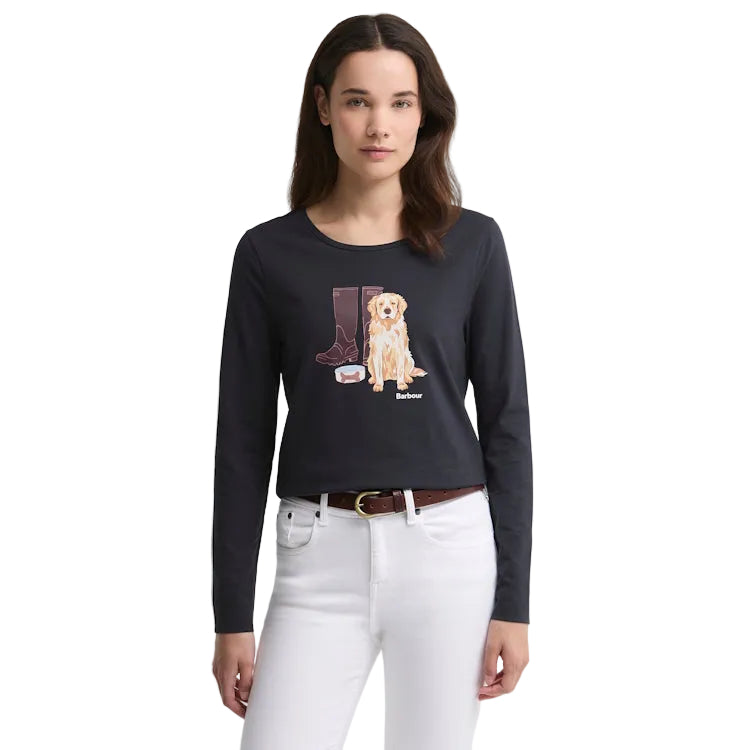 Barbour Ladies Hedley T-Shirt - Dark Navy