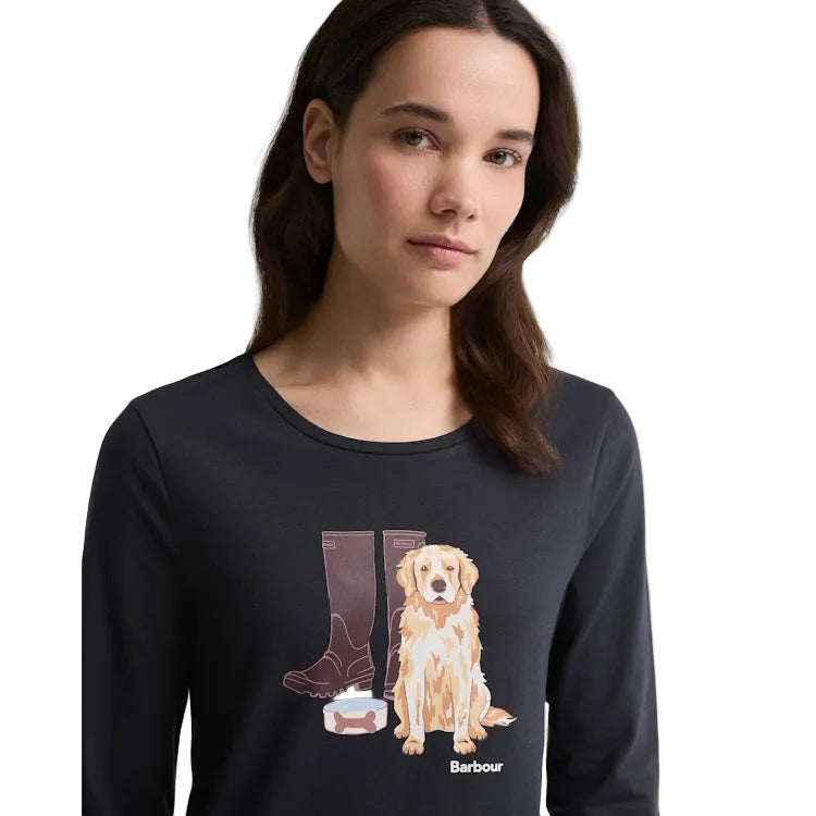 Barbour Ladies Hedley T-Shirt - Dark Navy