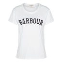 Barbour Ladies Northumberland Classic T-Shirt - White/Navy