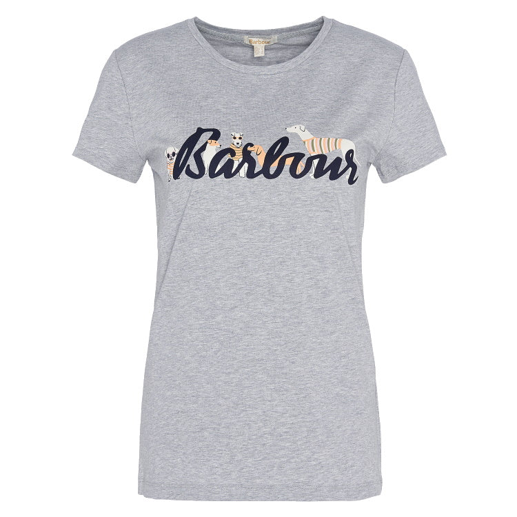 Barbour Ladies Southport T-Shirt - Light Grey Marl