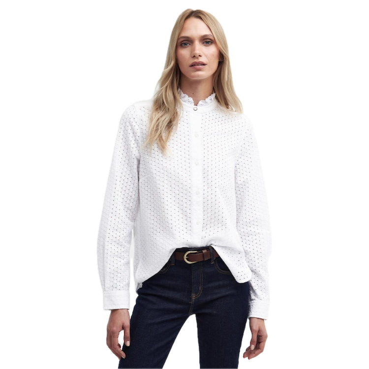 Barbour Ladies Viola Relaxed Long-Sleeved Broderie Shirt