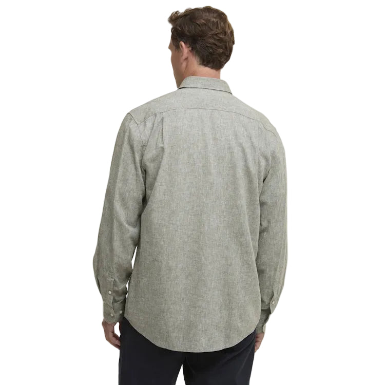 Barbour Nelson Linen Blend Regular Shirt - Bleached Olive