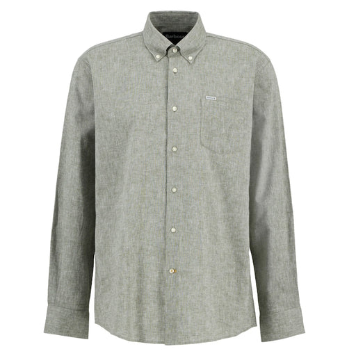 Barbour Nelson Linen Blend Regular Shirt - Bleached Olive