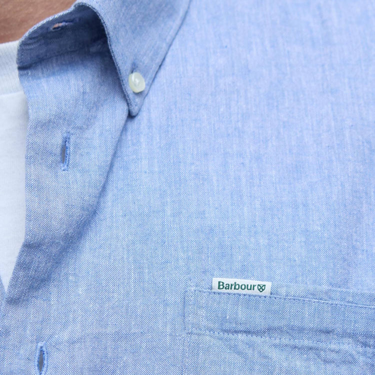 Barbour Nelson Linen Blend Regular Shirt - Blue