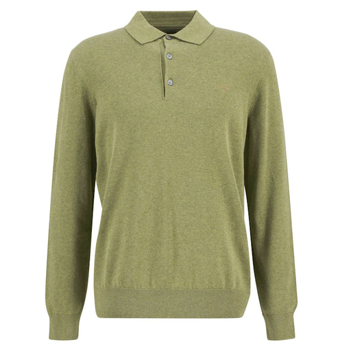 Barbour Pima Cotton Knitted Polo Shirt - Laurel Green