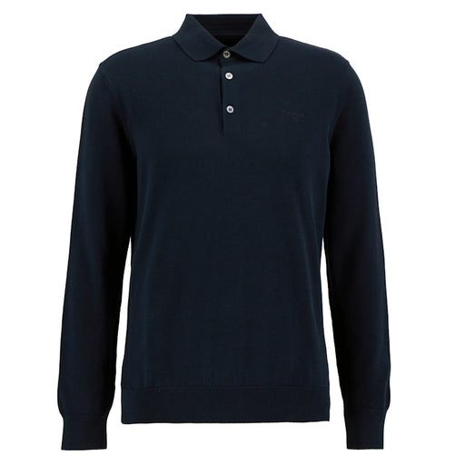 Barbour Pima Cotton Knitted Polo Shirt - Navy