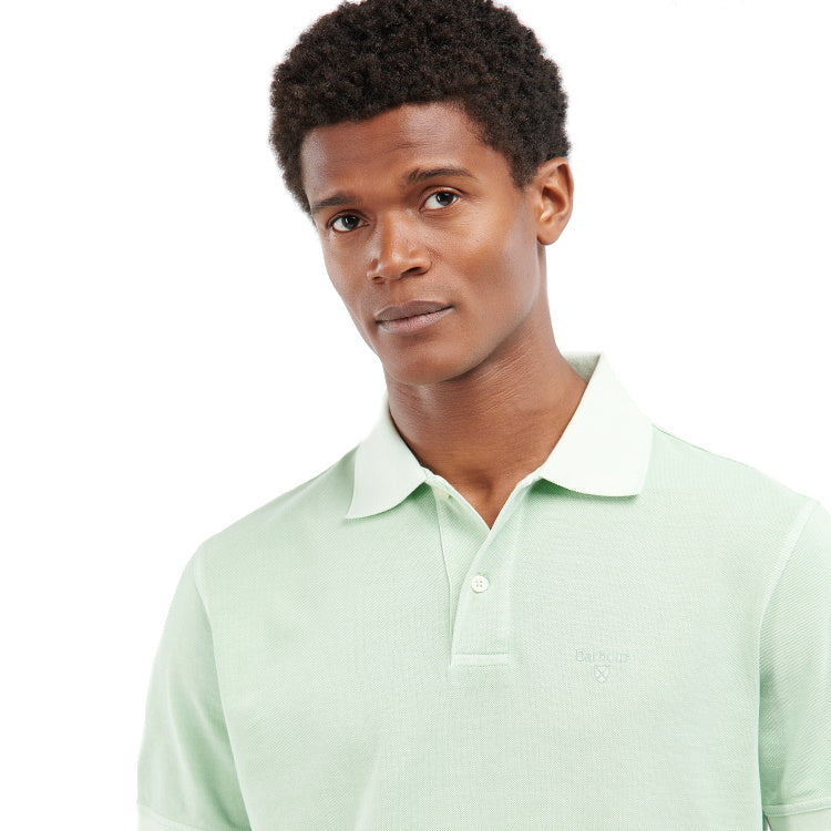 Barbour Washed Sports Polo - Dusty Mint