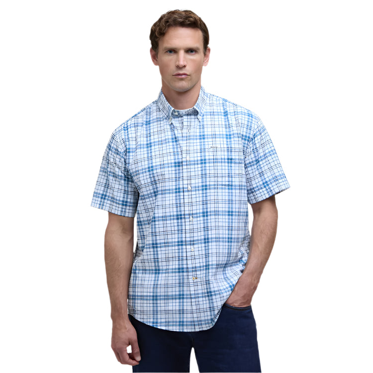 Barbour Drafthill Short Sleeved Regular Fit Shirt - Brook Blue
