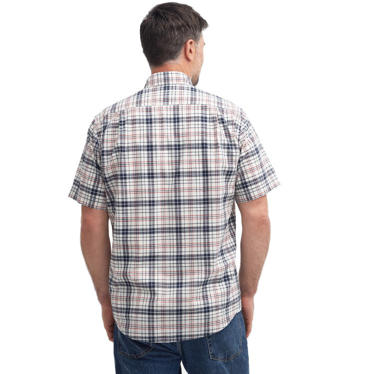 Barbour Drafthill Short Sleeved Regular Fit Shirt - Navy - John Norris