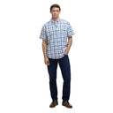 Barbour Glover Short Sleeved Linen Blend Regular Fit Shirt - Brook Blue