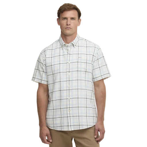 Barbour Glover Short Sleeved Linen Blend Regular Fit Shirt - Heritage Blue