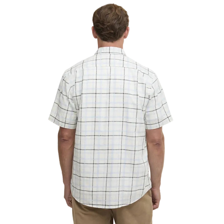 Barbour Glover Short Sleeved Linen Blend Regular Fit Shirt - Heritage Blue