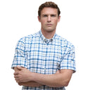 Barbour Glover Short Sleeved Linen Blend Regular Fit Shirt - Navy