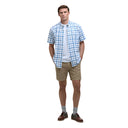Barbour Glover Short Sleeved Linen Blend Regular Fit Shirt - Navy