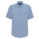 Barbour Nelson Short Sleeved Linen Blend Regular Fit Shirt - Blue