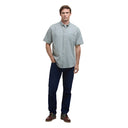 Barbour Nelson Short Sleeved Linen Blend Regular Fit Shirt - Olive