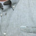 Barbour Nelson Short Sleeved Linen Blend Regular Fit Shirt - Olive
