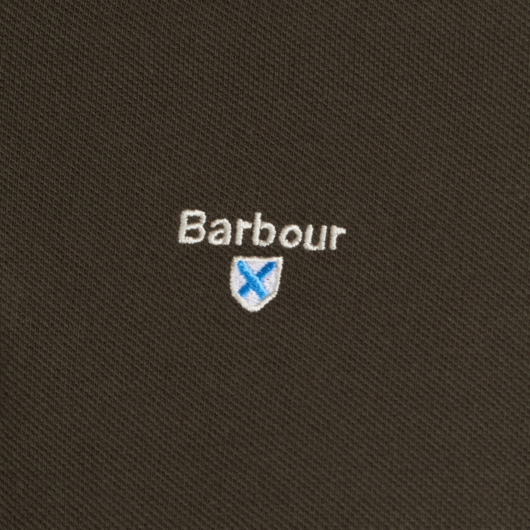 Barbour Tartan Pique Polo Shirt - Forest Green