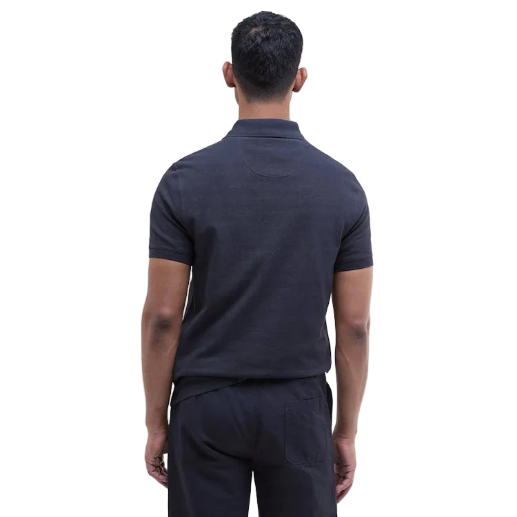 Barbour Tartan Pique Polo Shirt - Navy/Dress