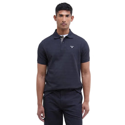 Barbour Tartan Pique Polo Shirt - Navy/Dress