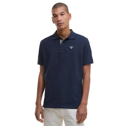 Barbour Tartan Pique Polo Shirt - New Navy