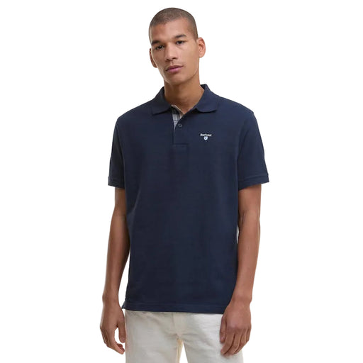 Barbour Tartan Pique Polo Shirt - New Navy