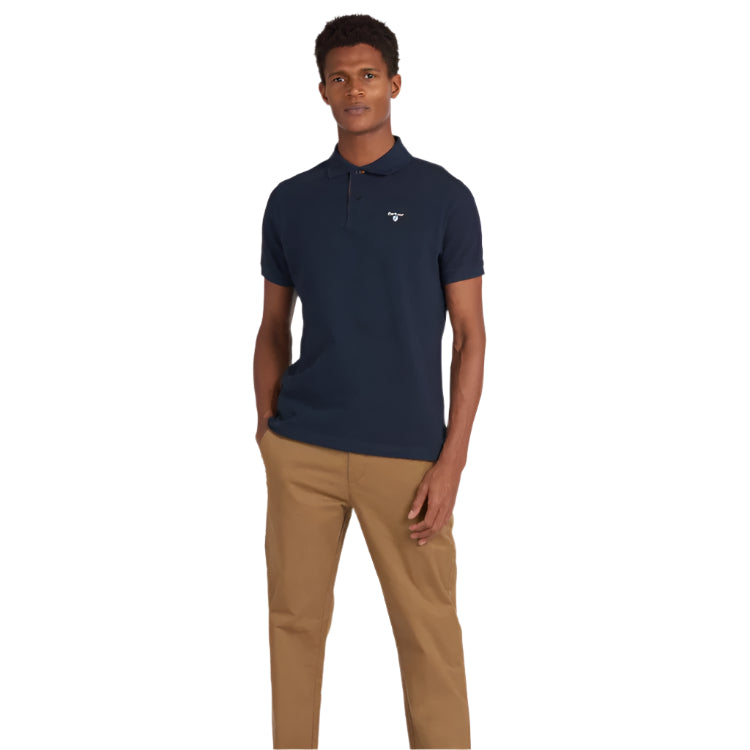 Barbour Tartan Pique Polo Shirt - New Navy