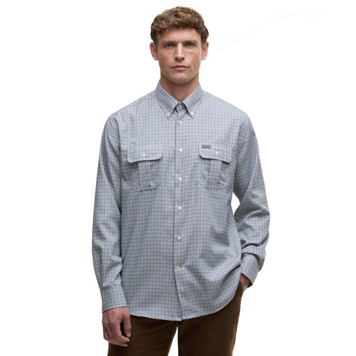 Barbour Fenn Regular Thermo Weave Gingham Shirt - Mallard Green