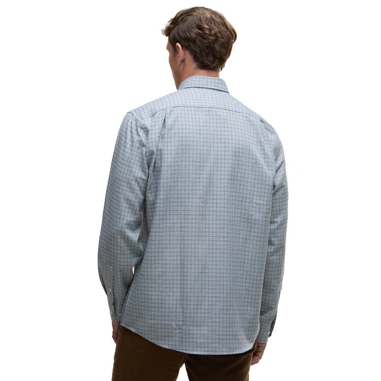 Barbour Fenn Regular Thermo Weave Gingham Shirt - Mallard Green