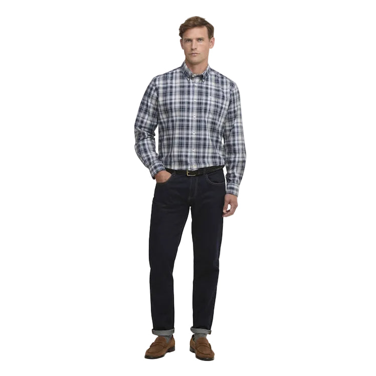 Barbour Witton Checked Regular Shirt - Navy