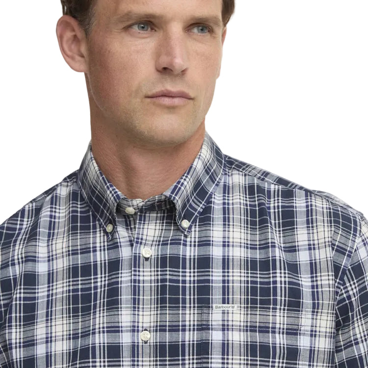 Barbour Witton Checked Regular Shirt - Navy