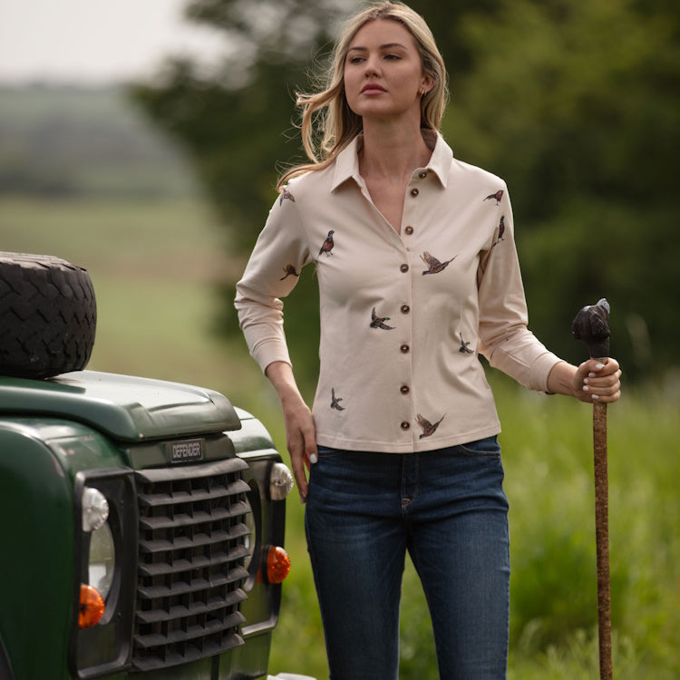 Gunner and Hound Ladies Wildfowl Country Shirt - Pheasant & Duck