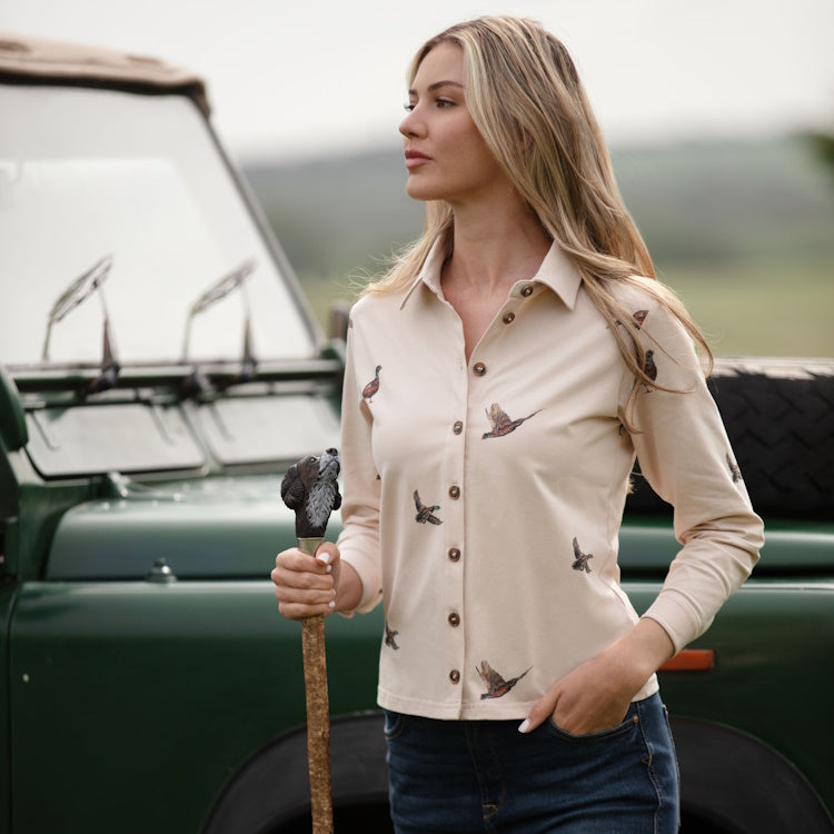 Gunner and Hound Ladies Wildfowl Country Shirt - Pheasant & Duck