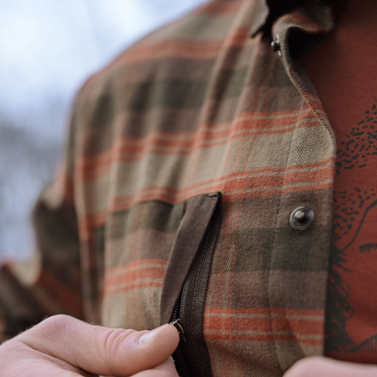 Harkila Aivak Long Sleeve Shirt - Autumn Orange Check