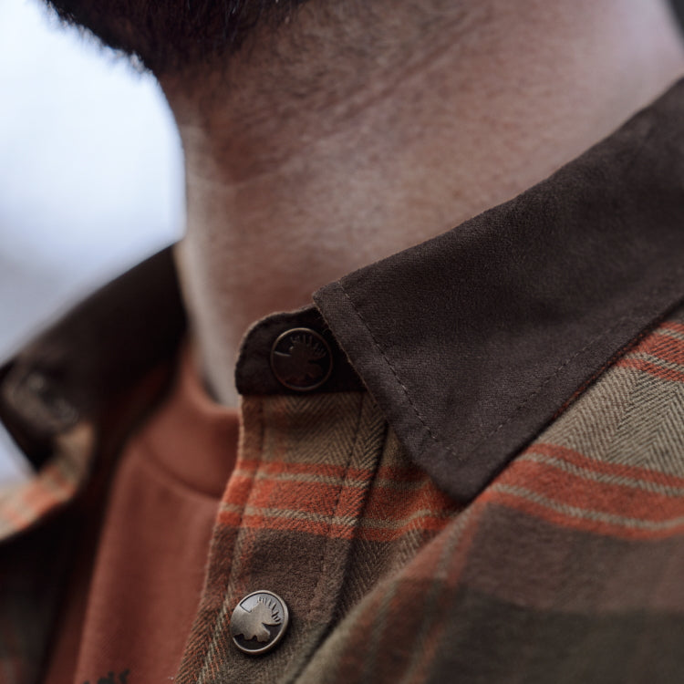 Harkila Aivak Long Sleeve Shirt - Autumn Orange Check