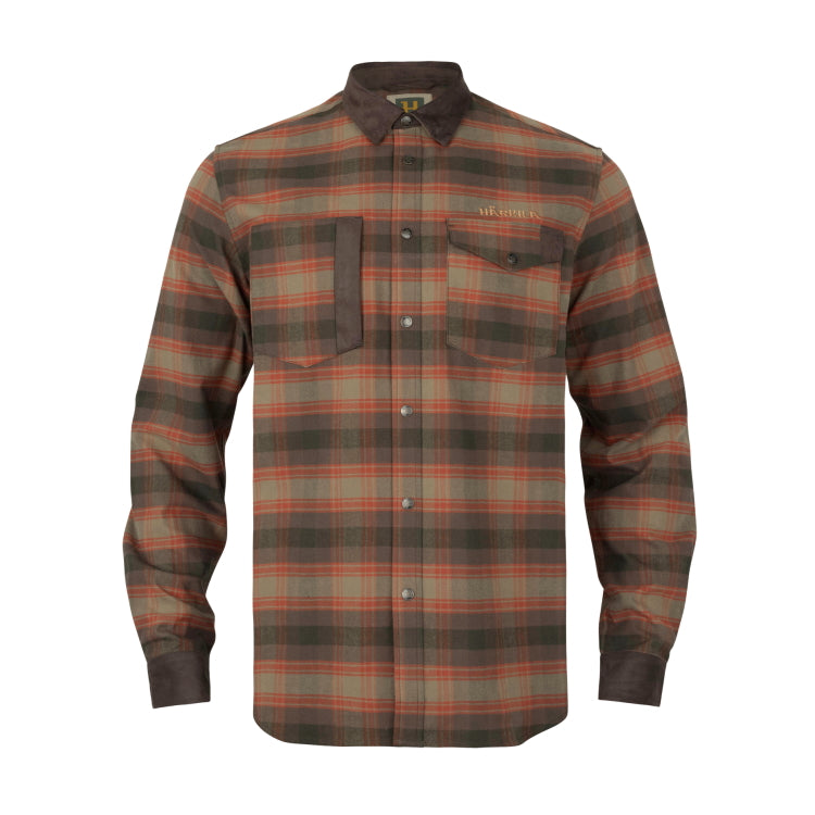 Harkila Aivak Long Sleeve Shirt - Autumn Orange Check