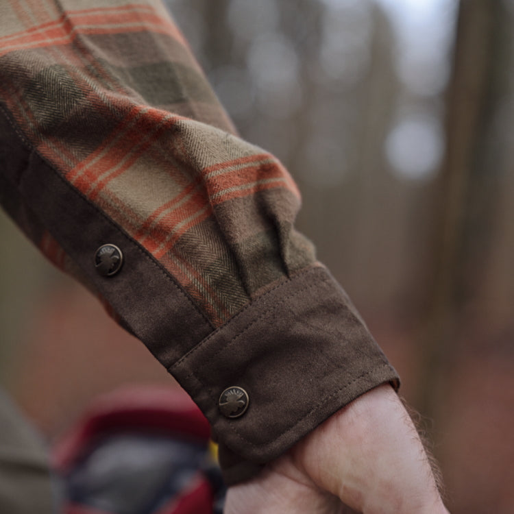 Harkila Aivak Long Sleeve Shirt - Autumn Orange Check