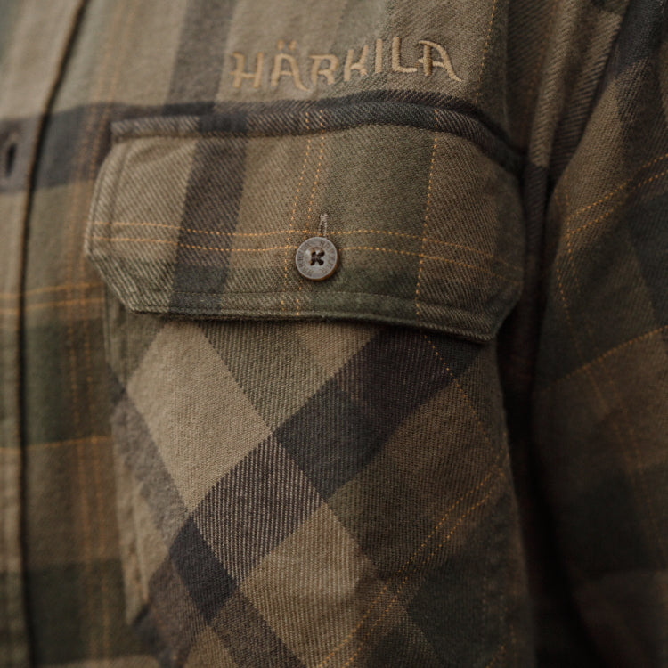 Harkila Asmund L/S Shirt - Beech Green Check