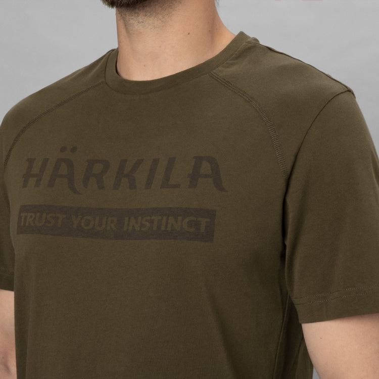 Harkila Logo S/S T-Shirt - Willow Green