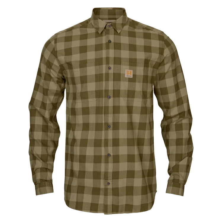 Harkila Scandinavian L/S Shirt - Dark Olive Check
