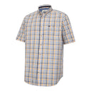 Hoggs of Fife Aberdour Short Sleeve Checked Shirt - Blue/Basil/Gold