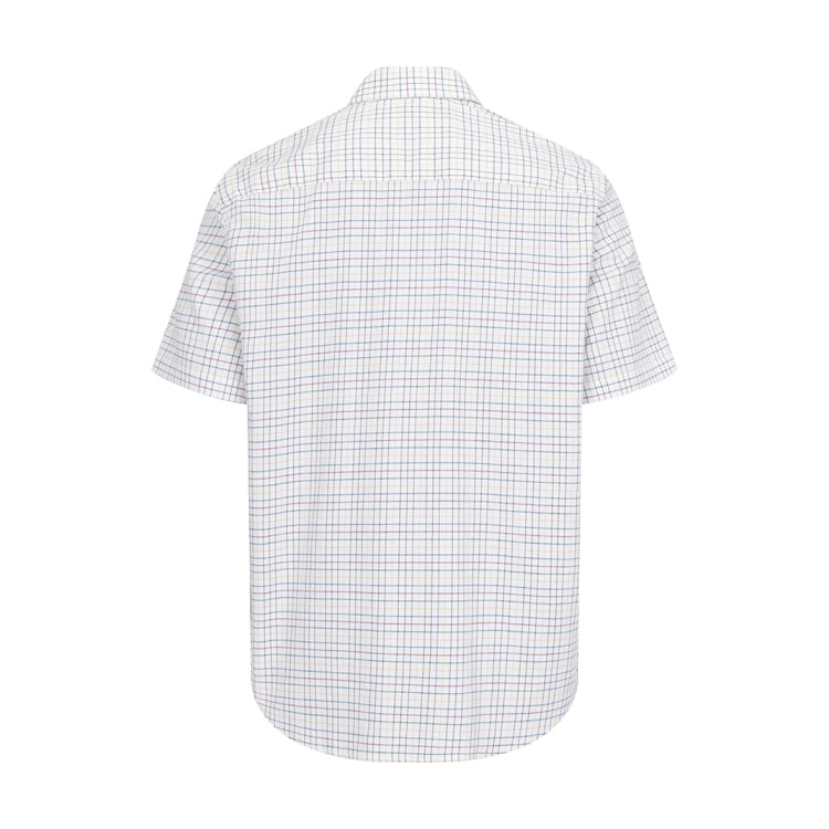 Hoggs of Fife Callum Short Sleeve Tattersall Shirt - Green/Gold