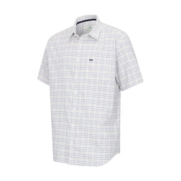 Hoggs of Fife Callum Short Sleeve Tattersall Shirt - Green/Gold
