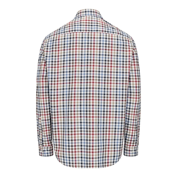 Hoggs of Fife Douglas Twill Shirt - Navy/Red/Olive