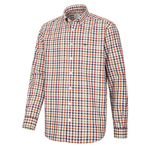 Hoggs of Fife Douglas Twill Shirt - Olive/Rust