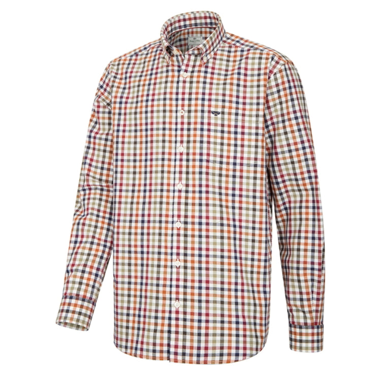 Hoggs of Fife Douglas Twill Shirt - Olive/Rust