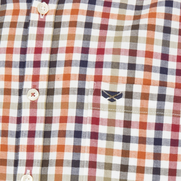 Hoggs of Fife Douglas Twill Shirt - Olive/Rust