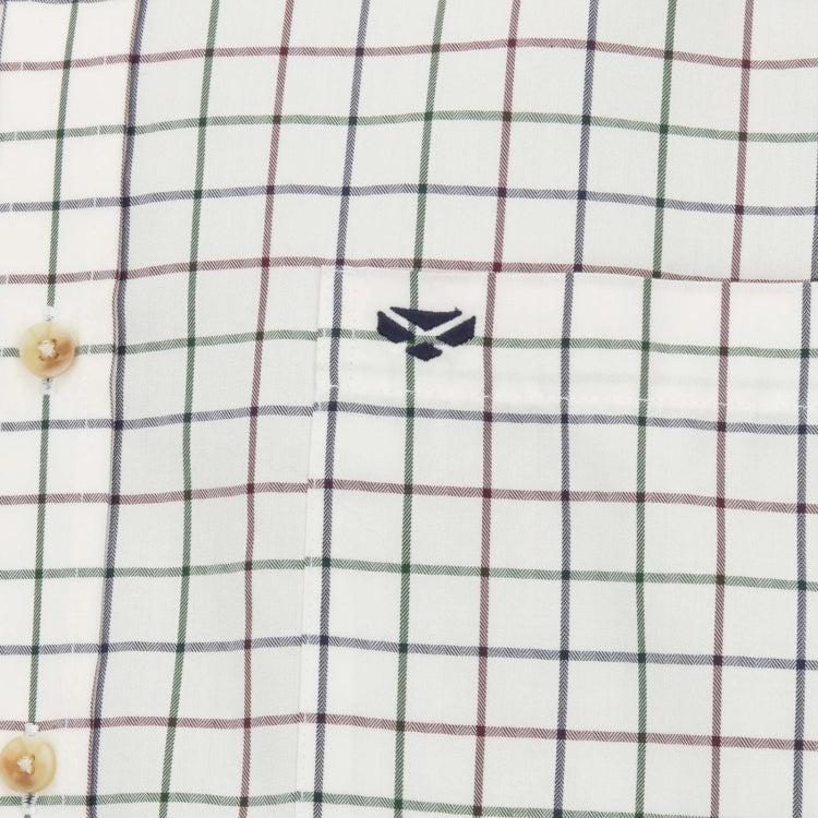 Hoggs of Fife Fenwick Tattersall Shirt - Navy/Green/Wine